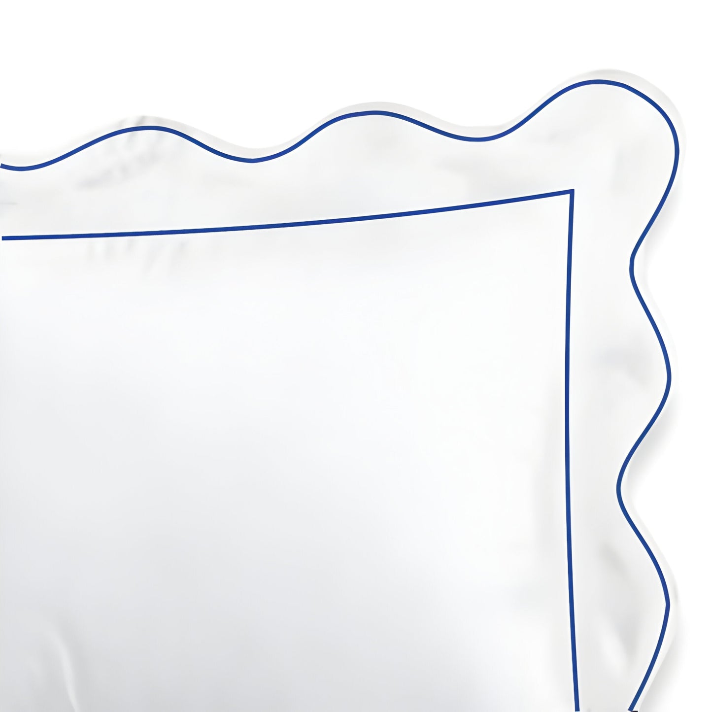 400TC Cotton Scallop Embroidery & Border Sateen Solid Duvet Cover Set