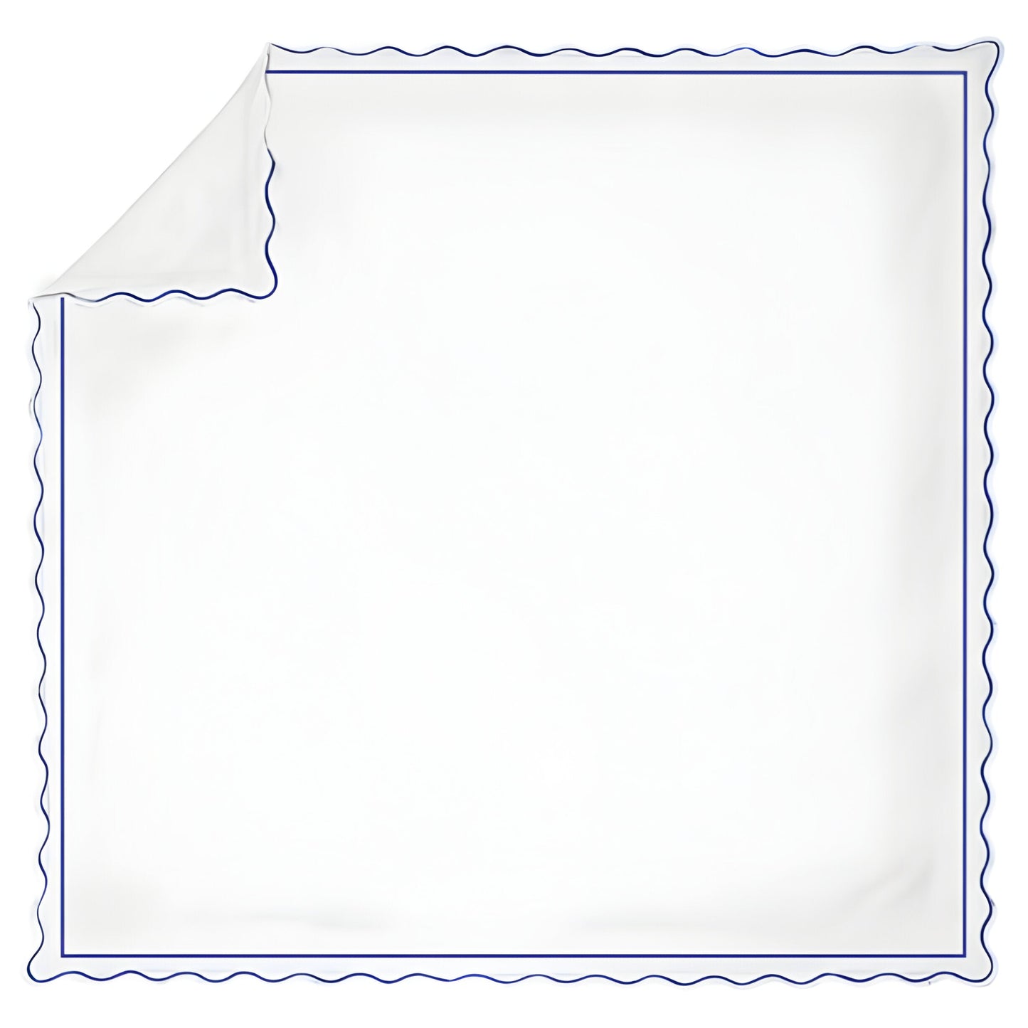 400TC Cotton Scallop Embroidery & Border Sateen Solid Duvet Cover Set