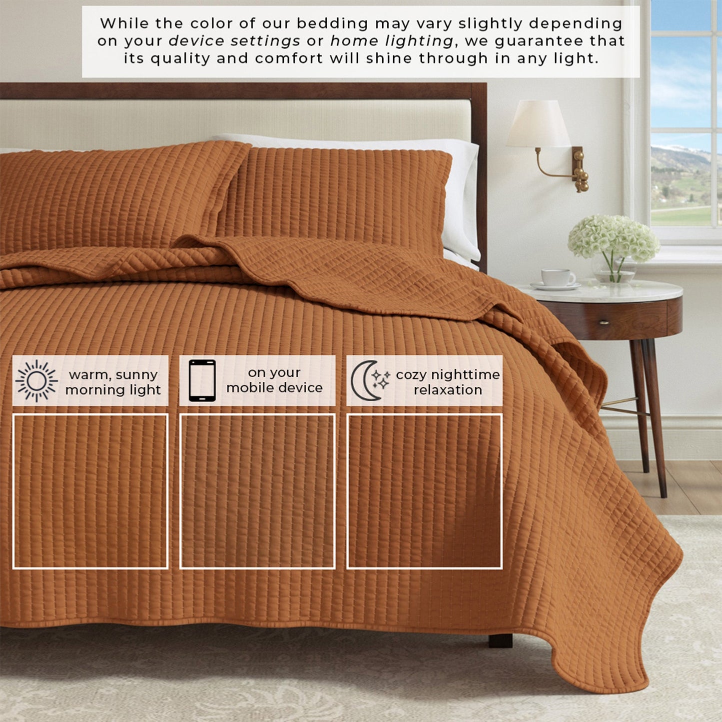 3-Piece Solid Quilt - Alicia Collection