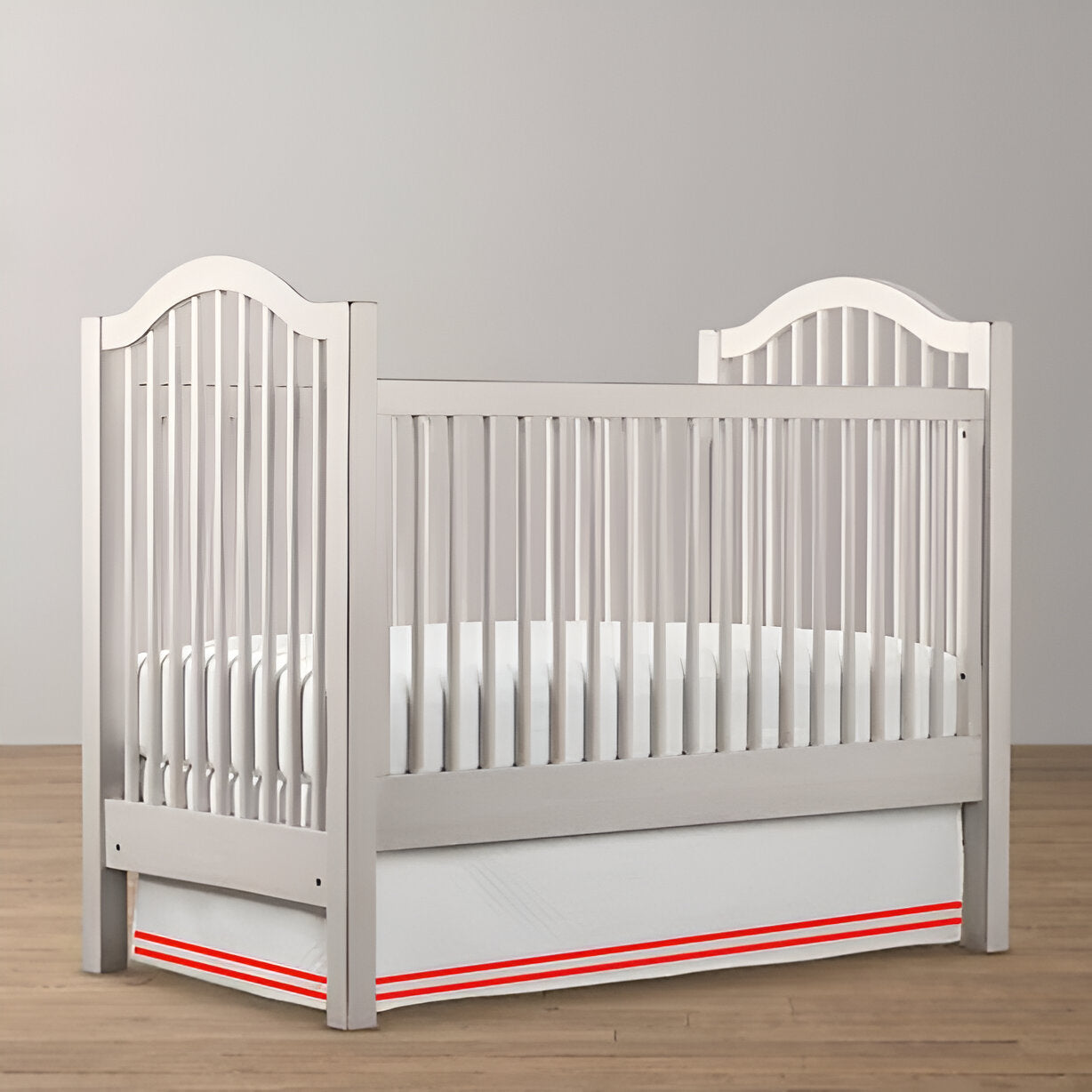 Double Embroidery Cotton Crib Skirt