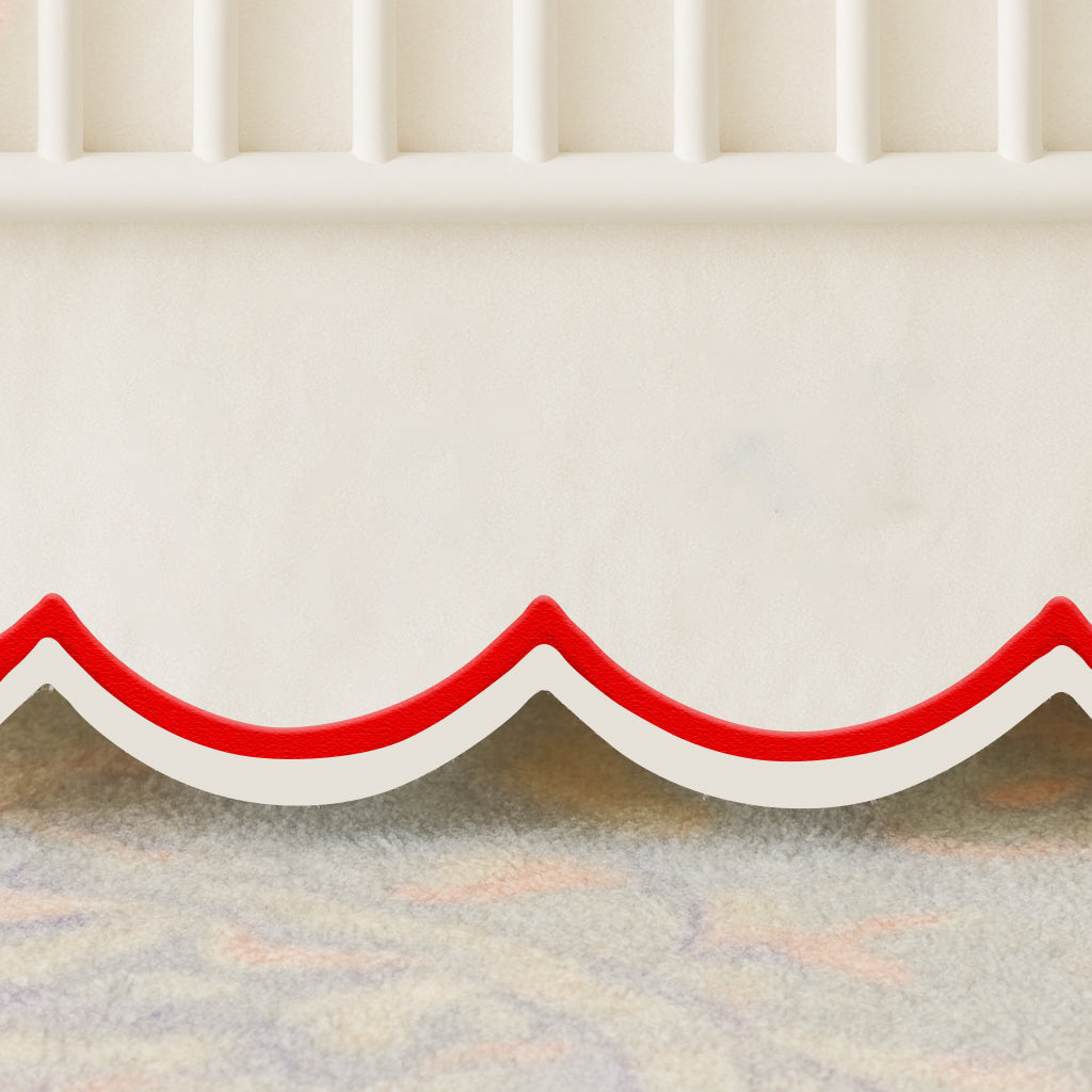 Scallop Embroidery Cotton Crib Skirt