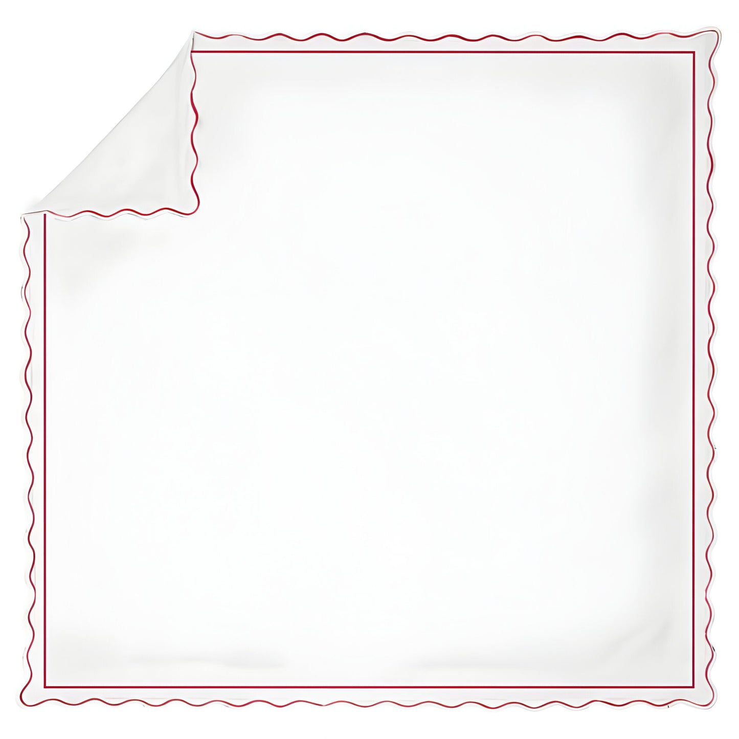 400TC Cotton Scallop Embroidery & Border Sateen Solid Duvet Cover Set