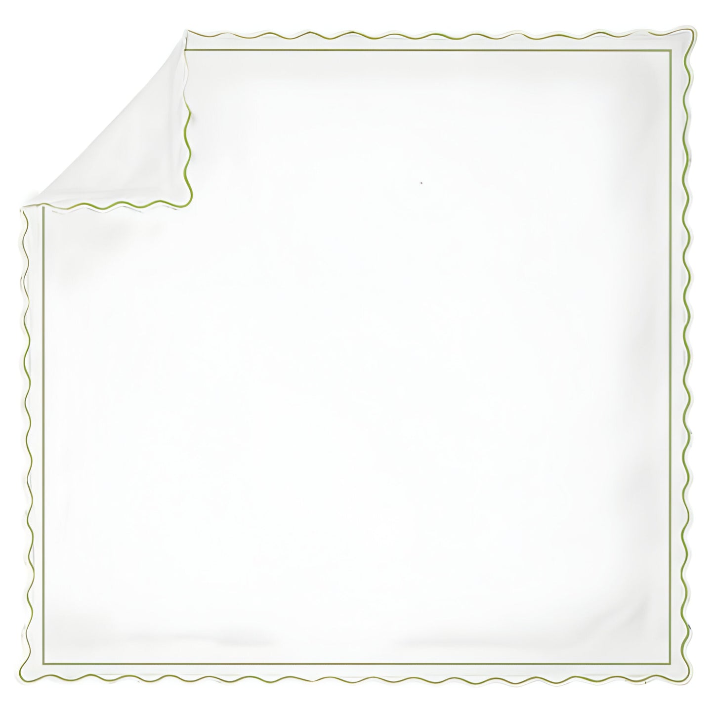 400TC Cotton Scallop Embroidery & Border Sateen Solid Duvet Cover Set