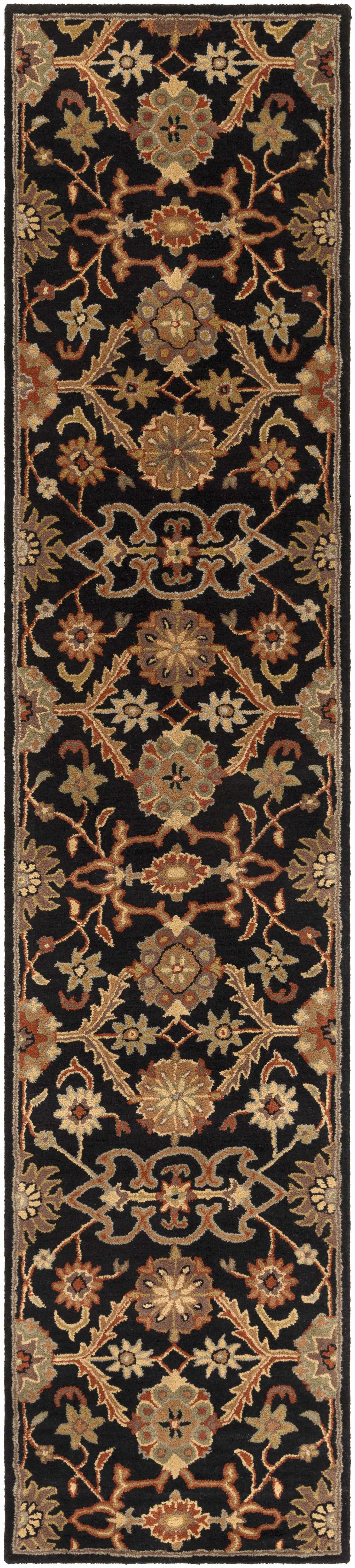 Salix Hand Tufted Black Wool Rug