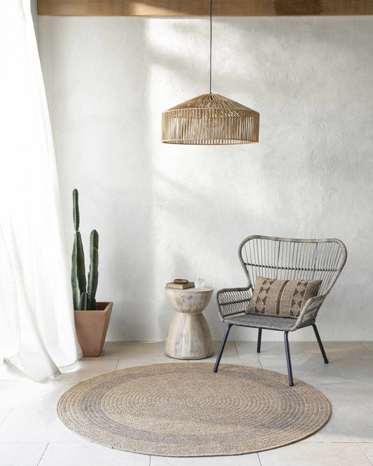 Andie Bordered Faux Jute Rug