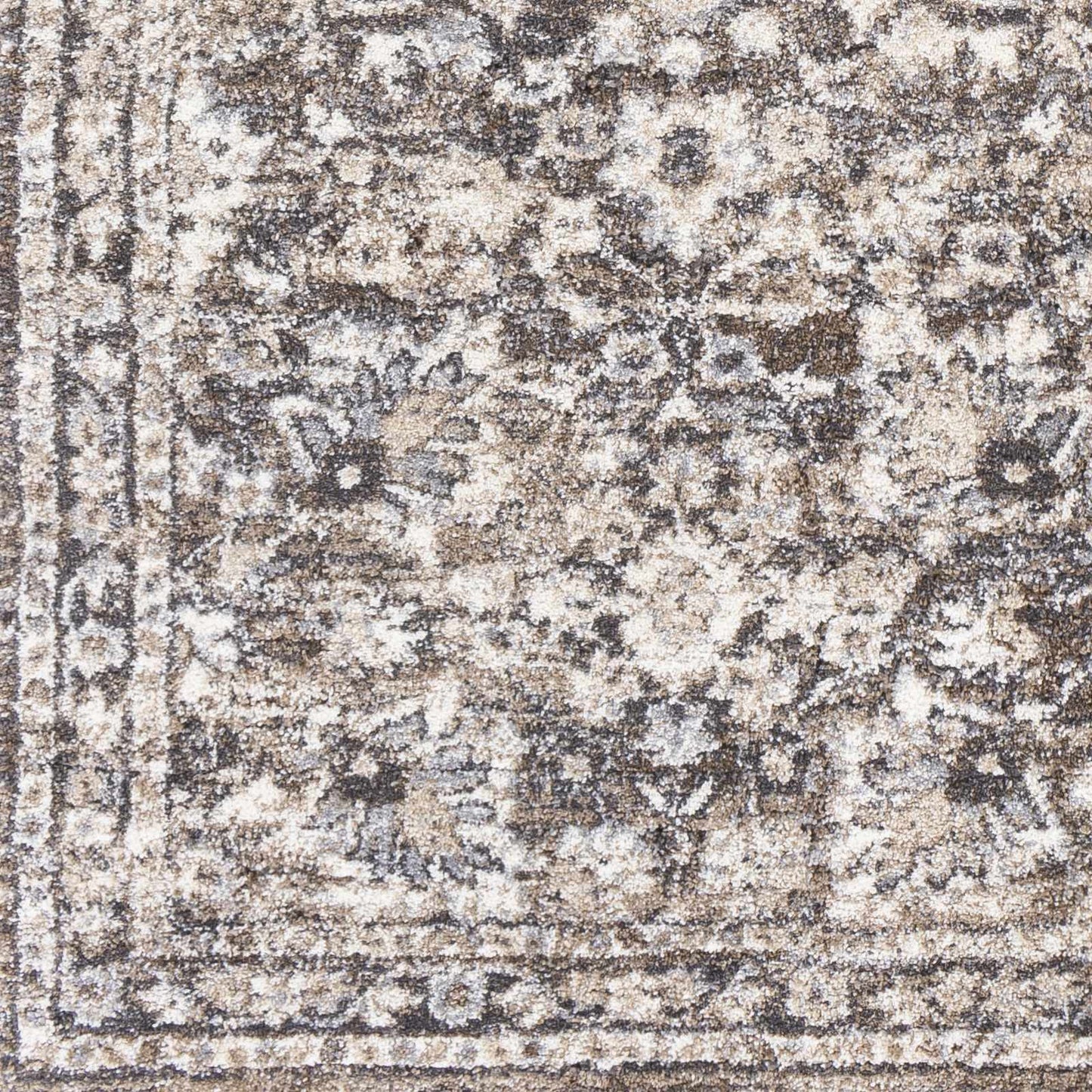 Talihina Brown Luxe Damask Rug