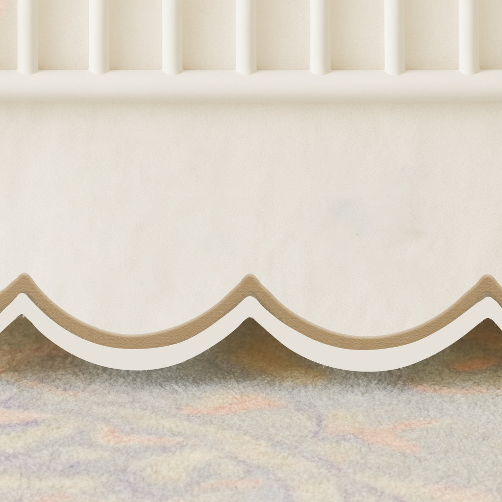 Scallop Embroidery Cotton Crib Skirt