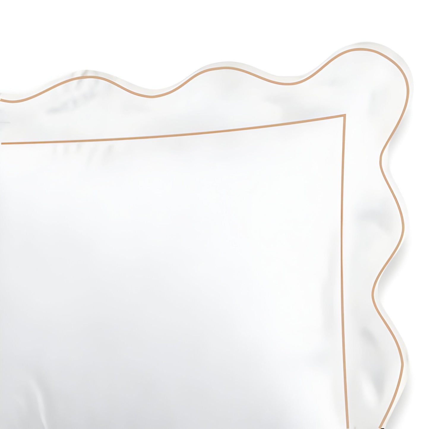 400TC Cotton Scallop Embroidery & Border Sateen Solid Duvet Cover Set