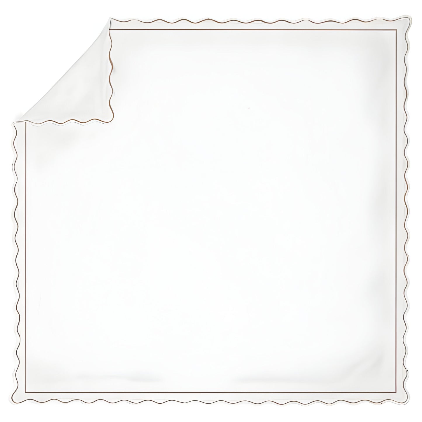 400TC Cotton Scallop Embroidery & Border Sateen Solid Duvet Cover Set