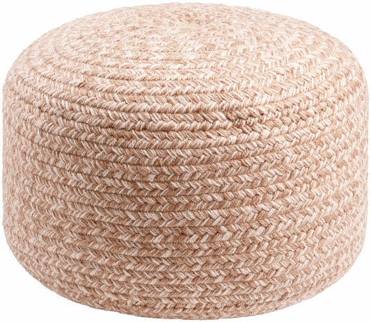 Tonanitla Natural Fiber Blush Knitted Pouf