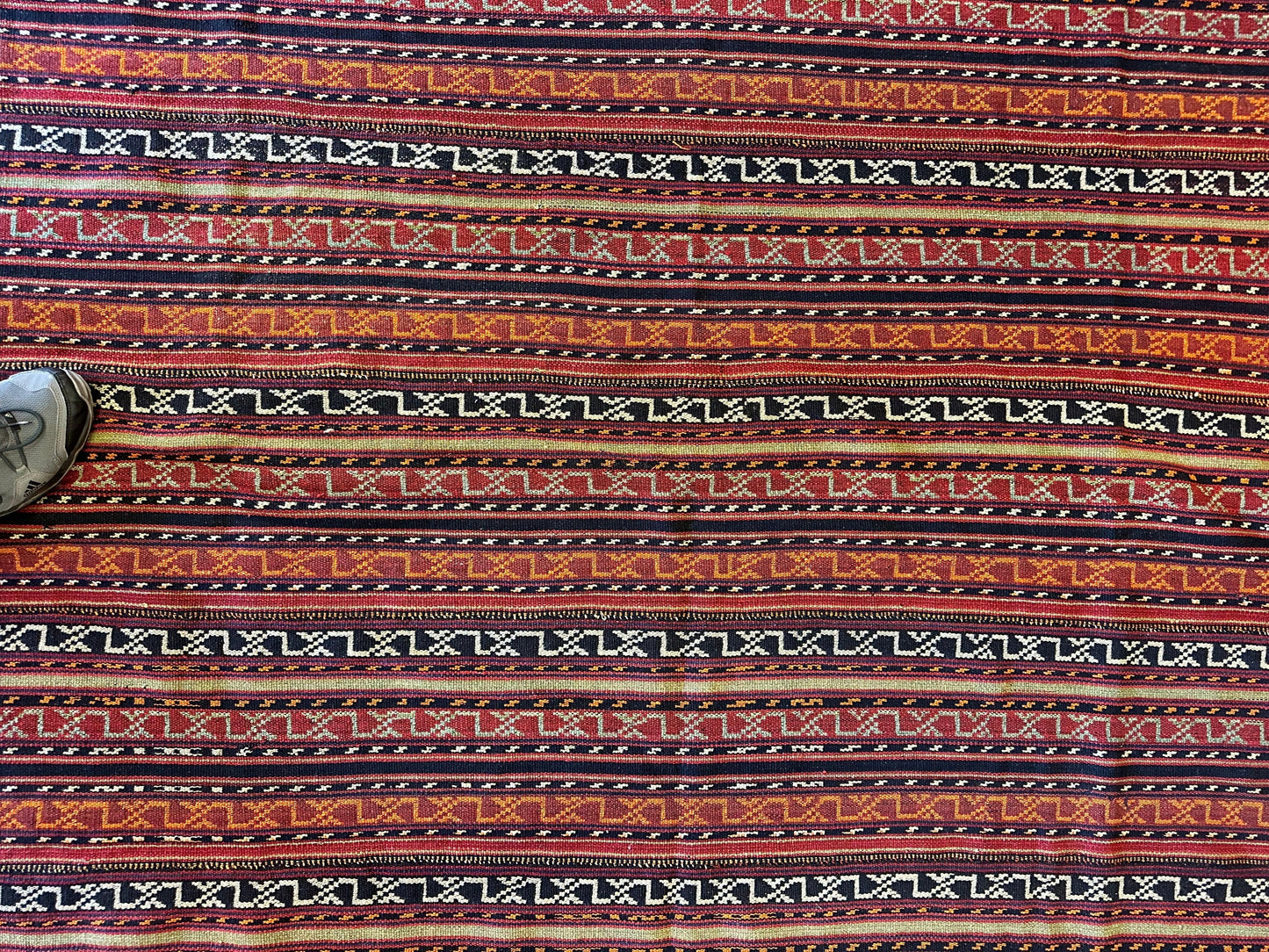 UNIQUE Antique Square Azerbijani Shahsavan Jajim Rug 6’4” x 6’8”