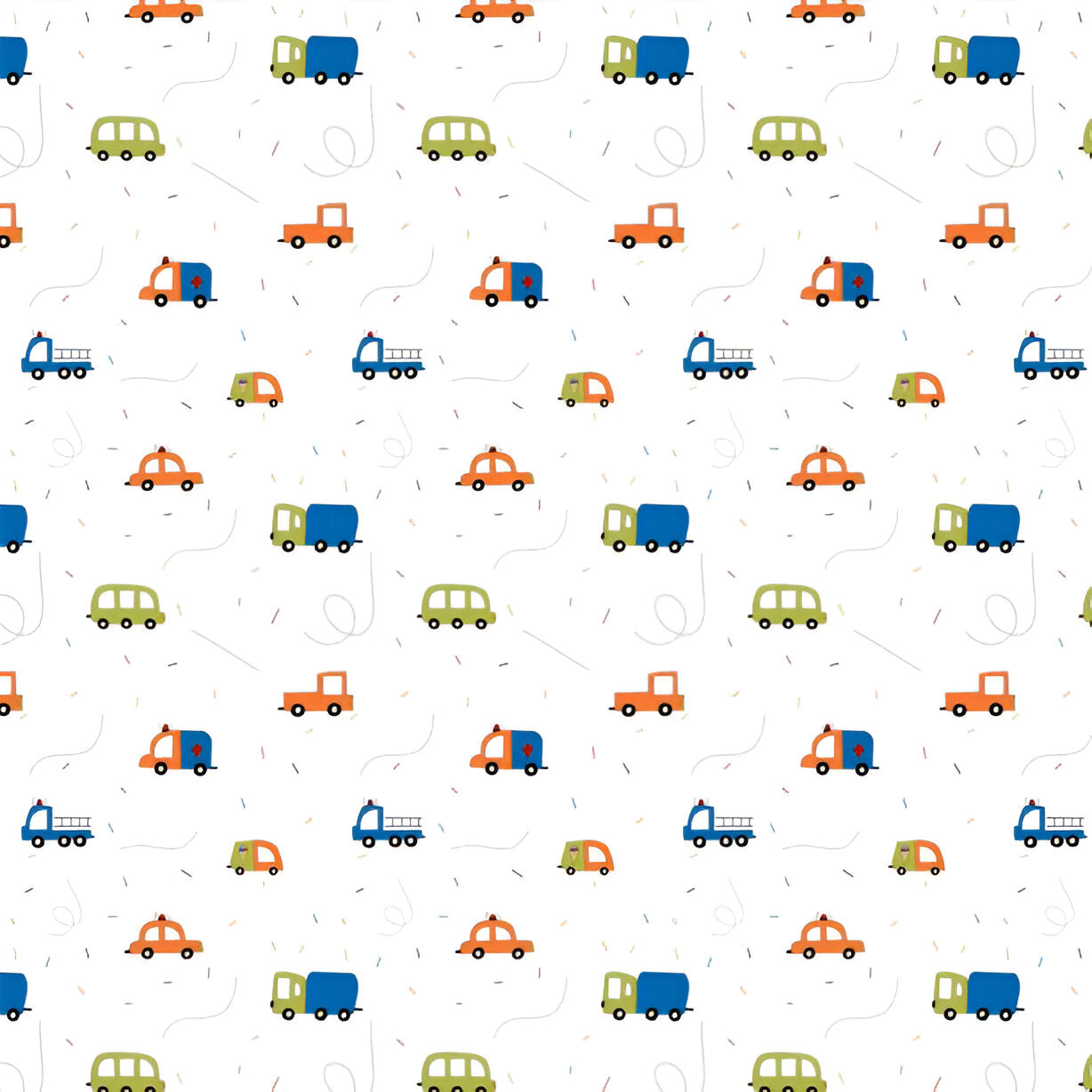 Vehicles Themed Baby Room Curtain