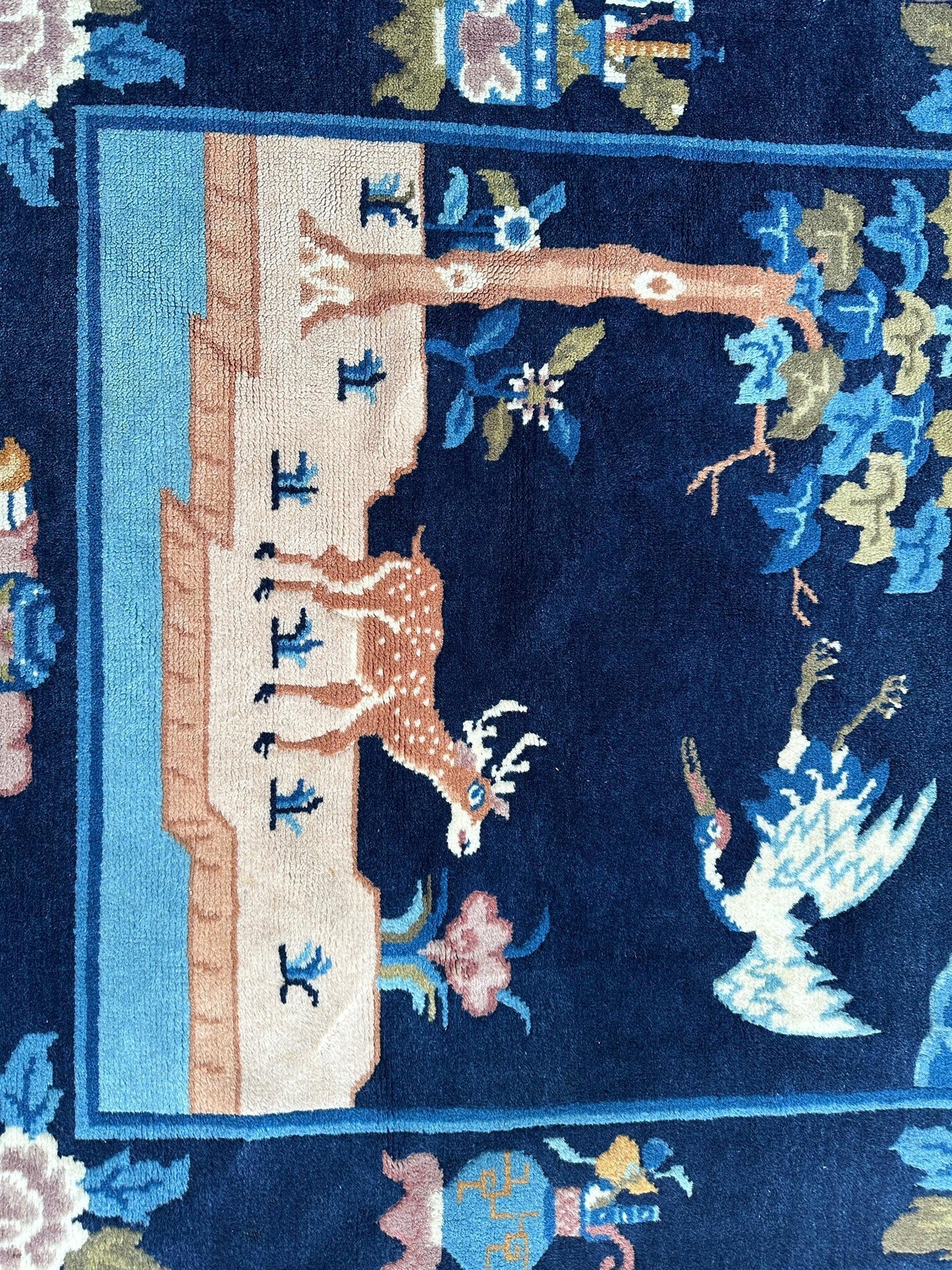 Vintage Pictorial Tibetan Rug 3’ x 5’1”