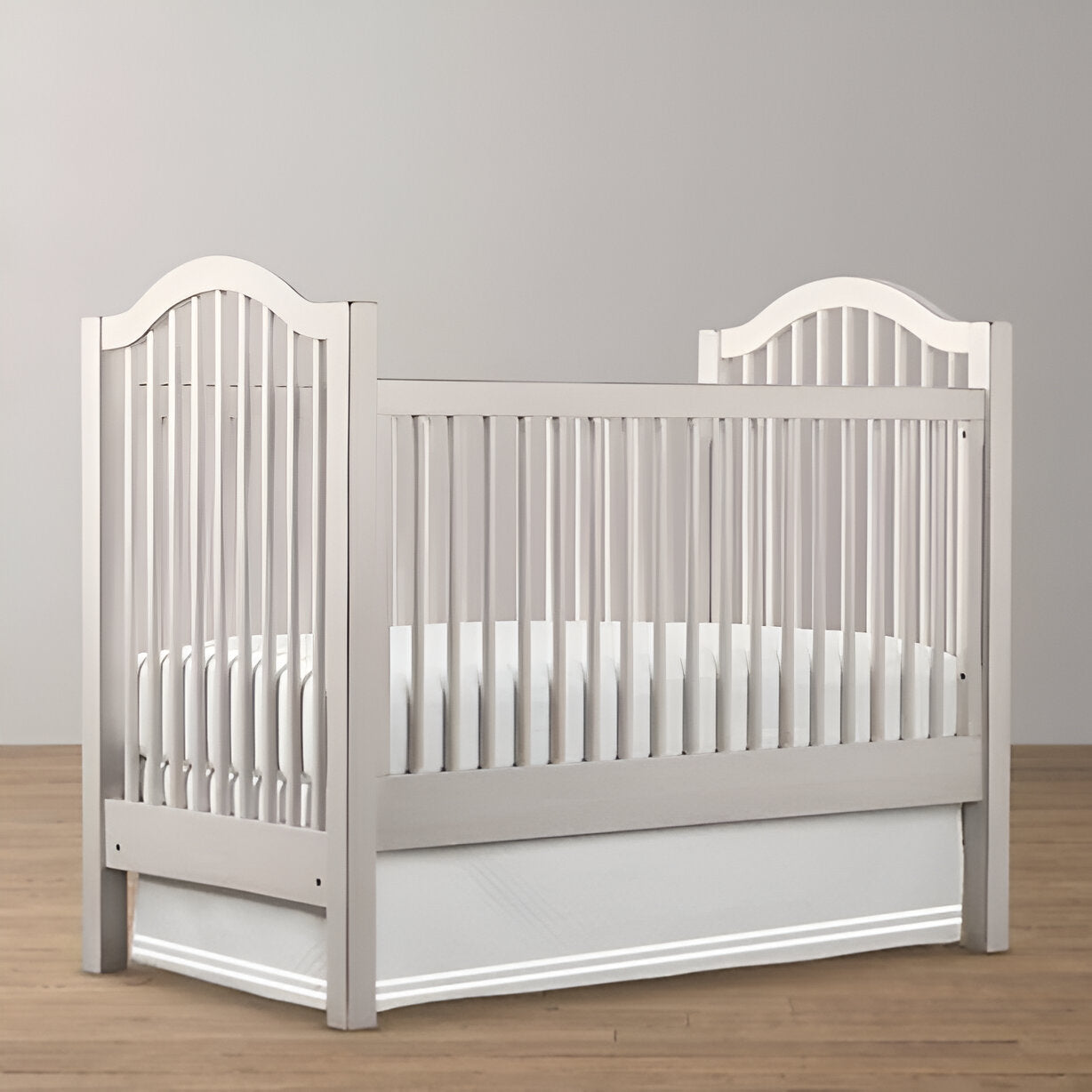 Double Embroidery Cotton Crib Skirt