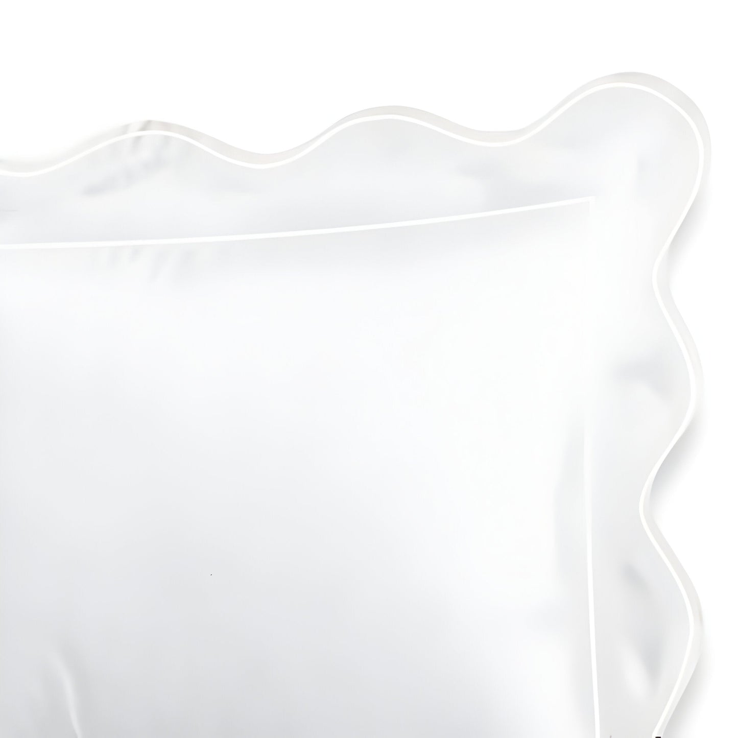 400TC Cotton Scallop Embroidery & Border Sateen Solid Duvet Cover Set