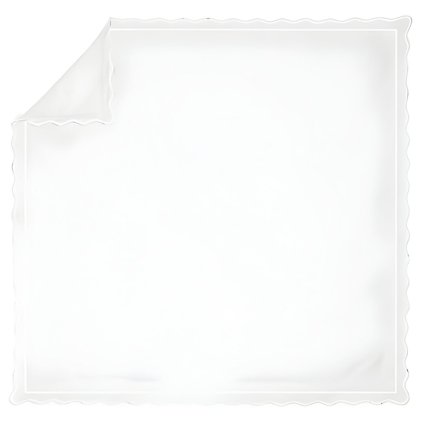 400TC Cotton Scallop Embroidery & Border Sateen Solid Duvet Cover Set