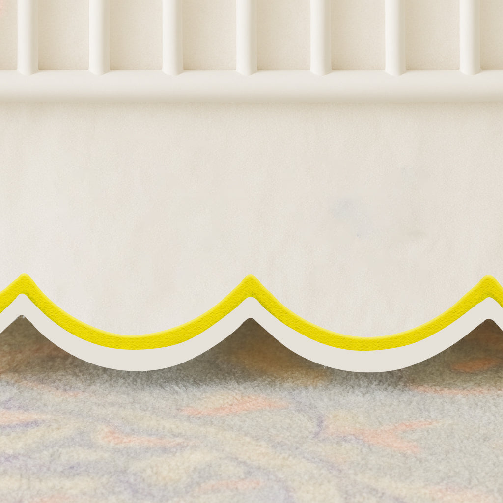 Scallop Embroidery Cotton Crib Skirt