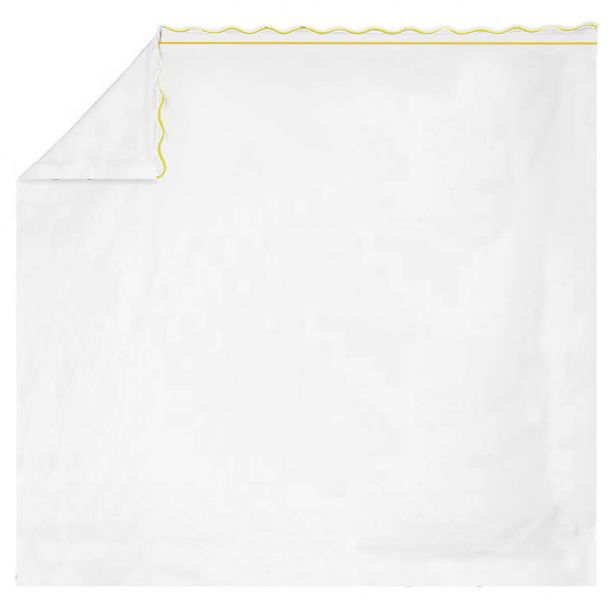 400TC Cotton Scallop Embroidery & Border Sateen Solid Sheet Set