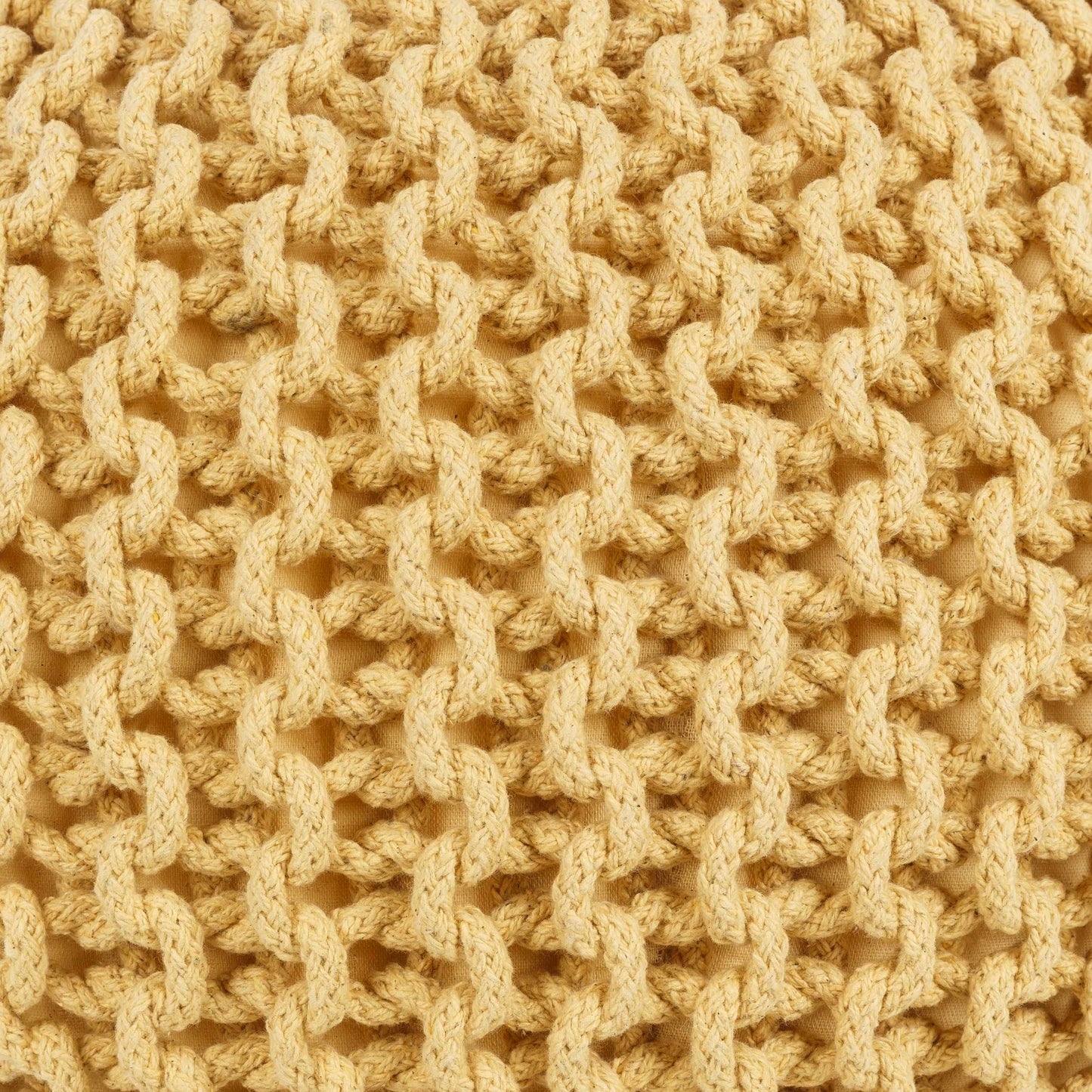 Yablanitsa Orange Knitted Pouf