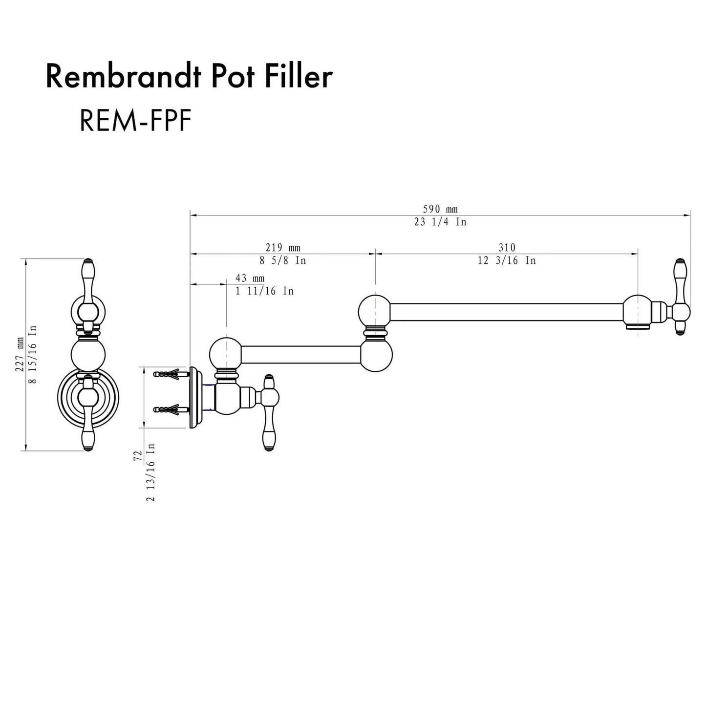 ZLINE Rembrandt Pot Filler REM-FPF-MB