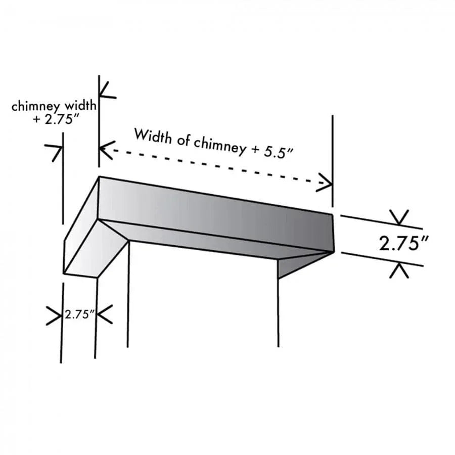 ZLINE Vented Crown Molding Profile 6 for Wall Range Hood, CM6V-KBCC