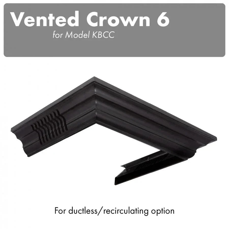 ZLINE Vented Crown Molding Profile 6 for Wall Range Hood, CM6V-KBCC
